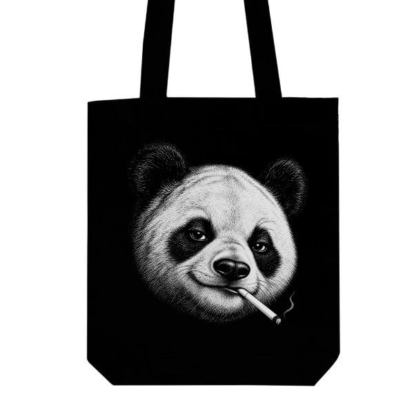 The Panda Who Couldn't Care Less - cotton tote bag